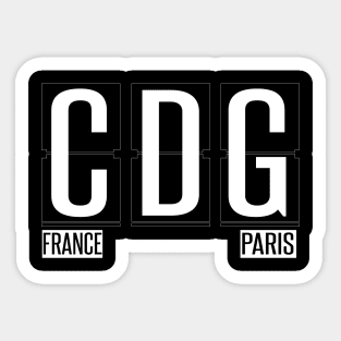 CDG- Paris France Airport Code Souvenir or Gift Shirt Sticker